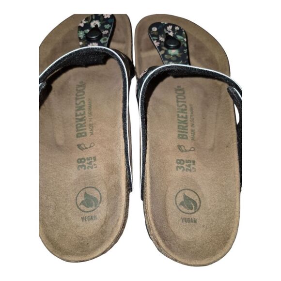 Birkenstock Gizeh Magical Flower Dark Teal Size 7 38 Ladies Sandals Birko Flor - Picture 8 of 10